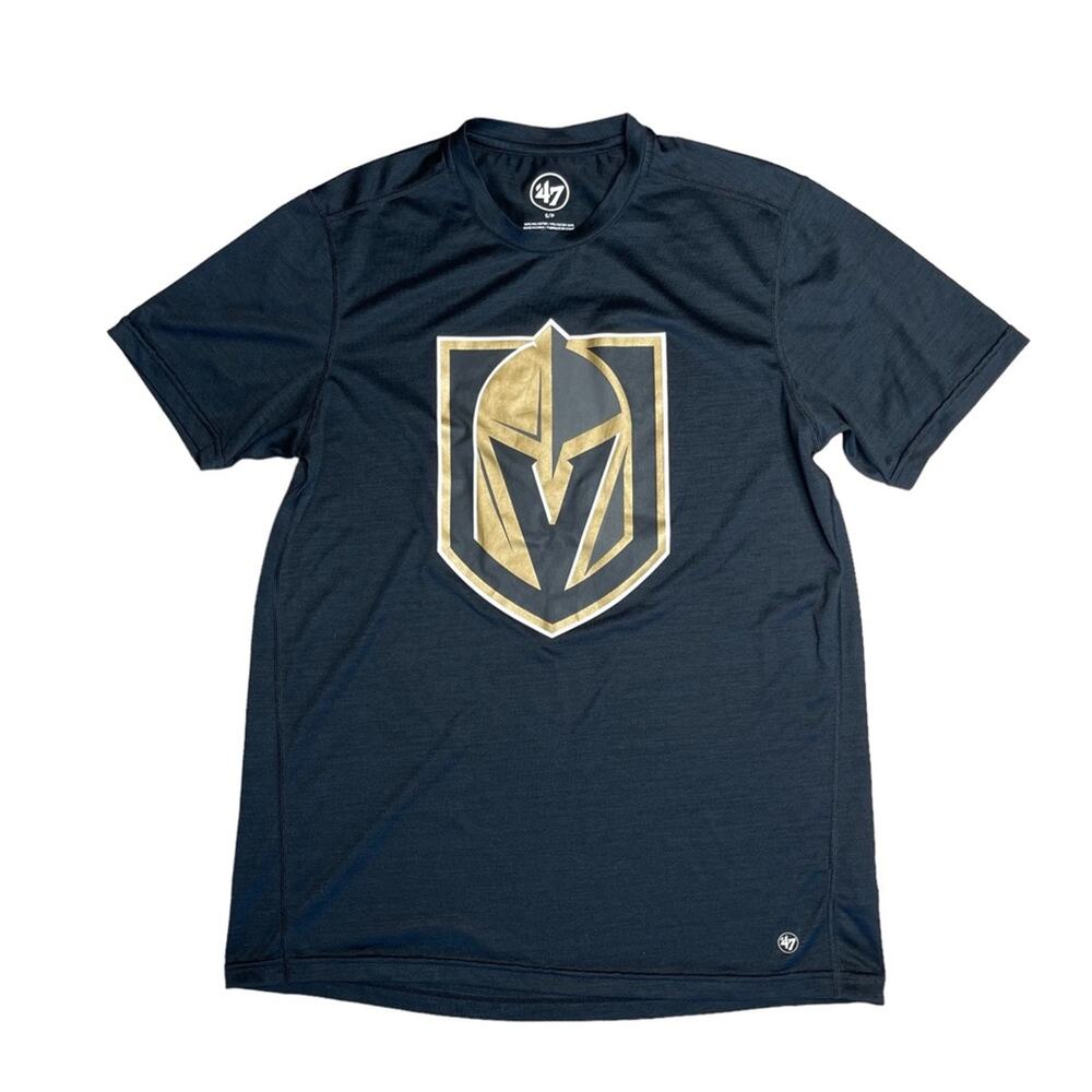 ‘47 VEGAS GOLDEN KNIGHTS Black Short Sleeve Crew Neck T-Shirt Men’s Size Small